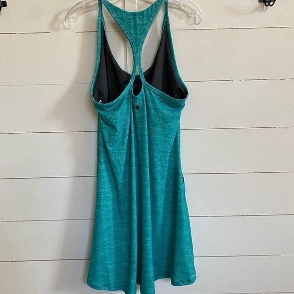 PrAna Opal Dress Racerback A-line w/Shelf Bra UPF Aquamarine Teal Size Large - Picture 6 of 14